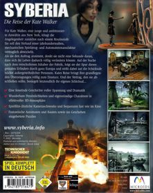 Syberia - Box - Back (Germany) - 1227x1557