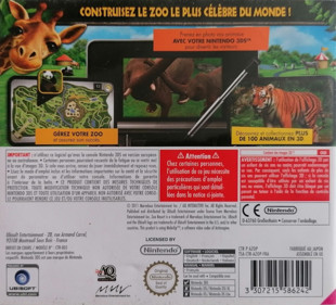 Zoo Resort 3D - Box - Back (France) - 1109x1004
