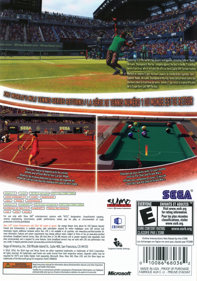 Virtua Tennis 2009 - Box - Back (North America) - 900x1282