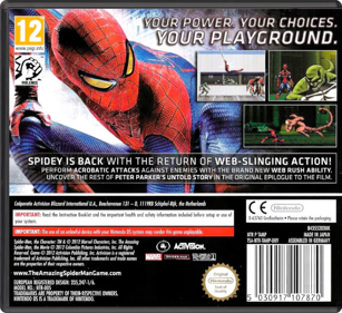 The Amazing Spider-Man - Box - Back - Reconstructed (Europe) - 774x708