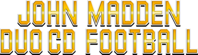 John Madden: Duo CD Football - Clear Logo (North America) - 6644x1865