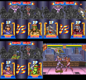 Teenage Mutant Ninja Turtles: Tournament Fighters Grandmasters Edition - Screenshot - Gameplay (World) - 512x478