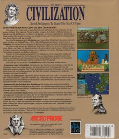 Sid Meier's Civilization - Box - Back (Germany) - 686x800