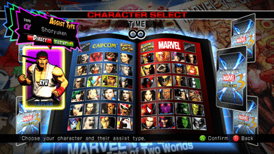 Ultimate Marvel Vs. Capcom 3 - Screenshot - Game Select (World) - 1280x720