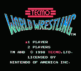 Tecmo World Wrestling - Screenshot - Game Title (North America) - 256x224