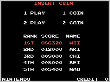 Mario Bros. - Screenshot - High Scores (World) - 256x192