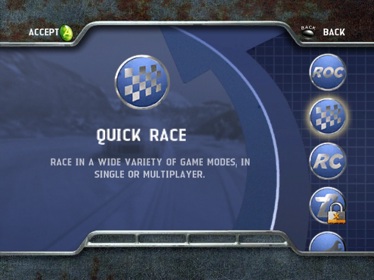 Rally Fusion: Race of Champions - Screenshot - Game Select (World) - 640x480