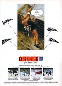 Cliffhanger - Advertisement Flyer - Front (North America) - 1200x1657
