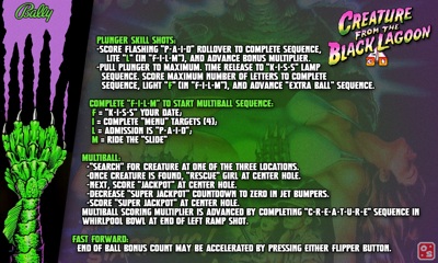 Creature from the Black Lagoon - Arcade - Controls Information (World) - 1600x960