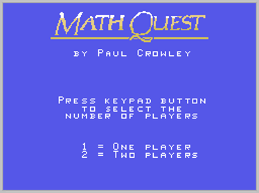 Math Quest - Screenshot - Game Title (World) - 256x192