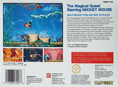 The Magical Quest Starring Mickey Mouse - Box - Back (Europe) - 680x497