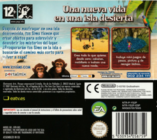 The Sims 2: Castaway - Box - Back (Spain) - 1509x1348