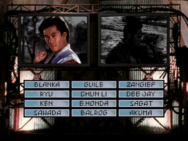 Street Fighter: The Movie - Screenshot - Game Select (World) - 640x480