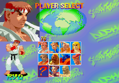 Street Fighter Alpha: Warriors' Dreams - Screenshot - Game Select (World) - 640x448
