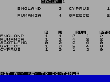 World Cup '86 - Screenshot - Gameplay (Europe) - 256x192