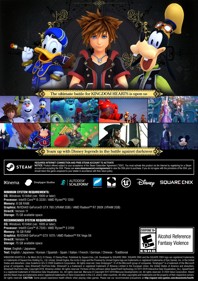 Kingdom Hearts III - Fanart - Box - Back (North America) - 1513x2144