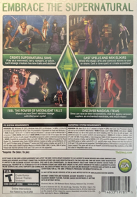 The Sims 3: Supernatural - Box - Back (North America) - 1073x1538