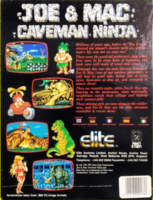 Joe & Mac: Caveman Ninja - Box - Back (Europe) - 767x1001