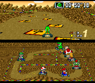 Super Mario Kart - Screenshot - Gameplay (World) - 256x224