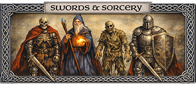 Swords & Sorcery - Clear Logo (World) - 400x175