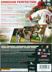 Major League Baseball 2K11 - Box - Back (Germany) - 1009x1407