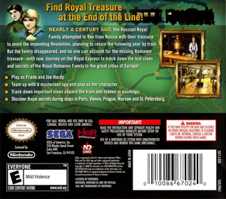 The Hardy Boys: Treasure on the Tracks - Box - Back (North America) - 1014x897