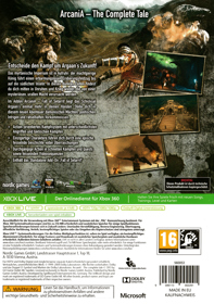 Arcania: The Complete Tale - Box - Back (Europe) - 3014x4291