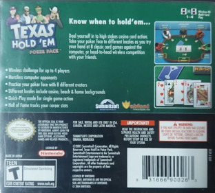 Texas Hold 'Em Poker Pack - Box - Back (North America) - 984x886