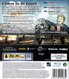 Fallout 3: Game of the Year Edition - Box - Back (Germany) - 600x689