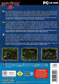 Dino Crisis 2 - Box - Back (Europe) - 1216x1720
