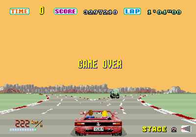 Sega Ages: OutRun - Screenshot - Game Over (Japan) - 640x448