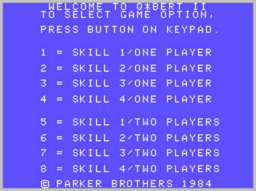 Q*bert's Qubes - Screenshot - Game Title (North America) - 256x192