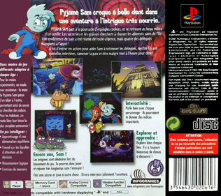 Pajama Sam: You Are what You Eat from Your Head to Your Feet - Box - Back (France) - 765x680