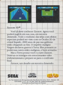 Zaxxon 3-D - Box - Back (Brazil) - 1479x1986
