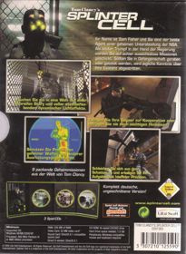 Splinter Cell: Stealth Action Redefined - Box - Back (Germany) - 586x800