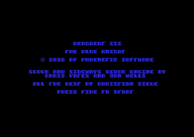 Bergbert III: The Blue Knight - Screenshot - Game Title (World) - 384x272