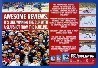 NHL Powerplay '96 - Advertisement Flyer - Front (North America) - 2160x1510