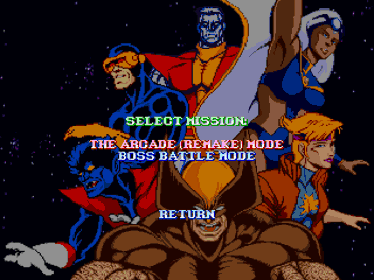 X-Men: The Arcade Game (Remake Version) [Special Edition] - Screenshot - Game Select (World) - 960x720
