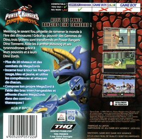 Power Rangers: Dino Thunder - Box - Back (France) - 640x629