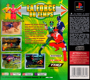 Power Rangers: Time Force - Box - Back (France) - 765x680