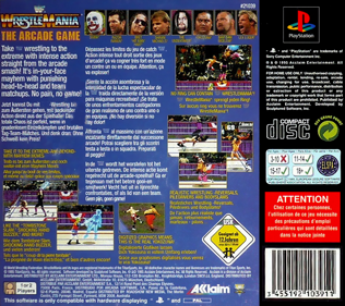 WWF WrestleMania: The Arcade Game - Box - Back (Europe) - 765x680