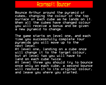 Bouncer (Acornsoft) - Screenshot - Game Title (Europe) - 640x512