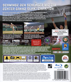 Grand Slam Tennis 2 - Box - Back (Germany) - 507x586