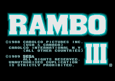 Rambo III - Screenshot - Game Title (World) - 640x448
