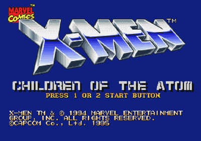 X-Men: Children of the Atom - Screenshot - Game Title (Japan) - 640x448