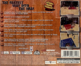 NBA Fastbreak '98 - Box - Back (North America) - 1500x1237