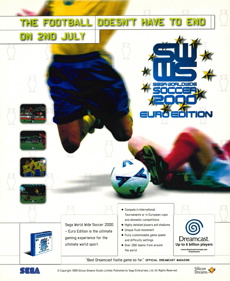 Sega Worldwide Soccer 2000 Euro Edition - Advertisement Flyer - Front (United Kingdom) - 1801x2200