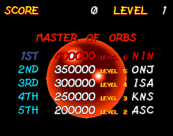 Orbs - Screenshot - High Scores (North America) - 304x240