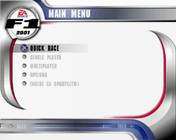 F1 2001 - Screenshot - Game Select (World) - 640x512