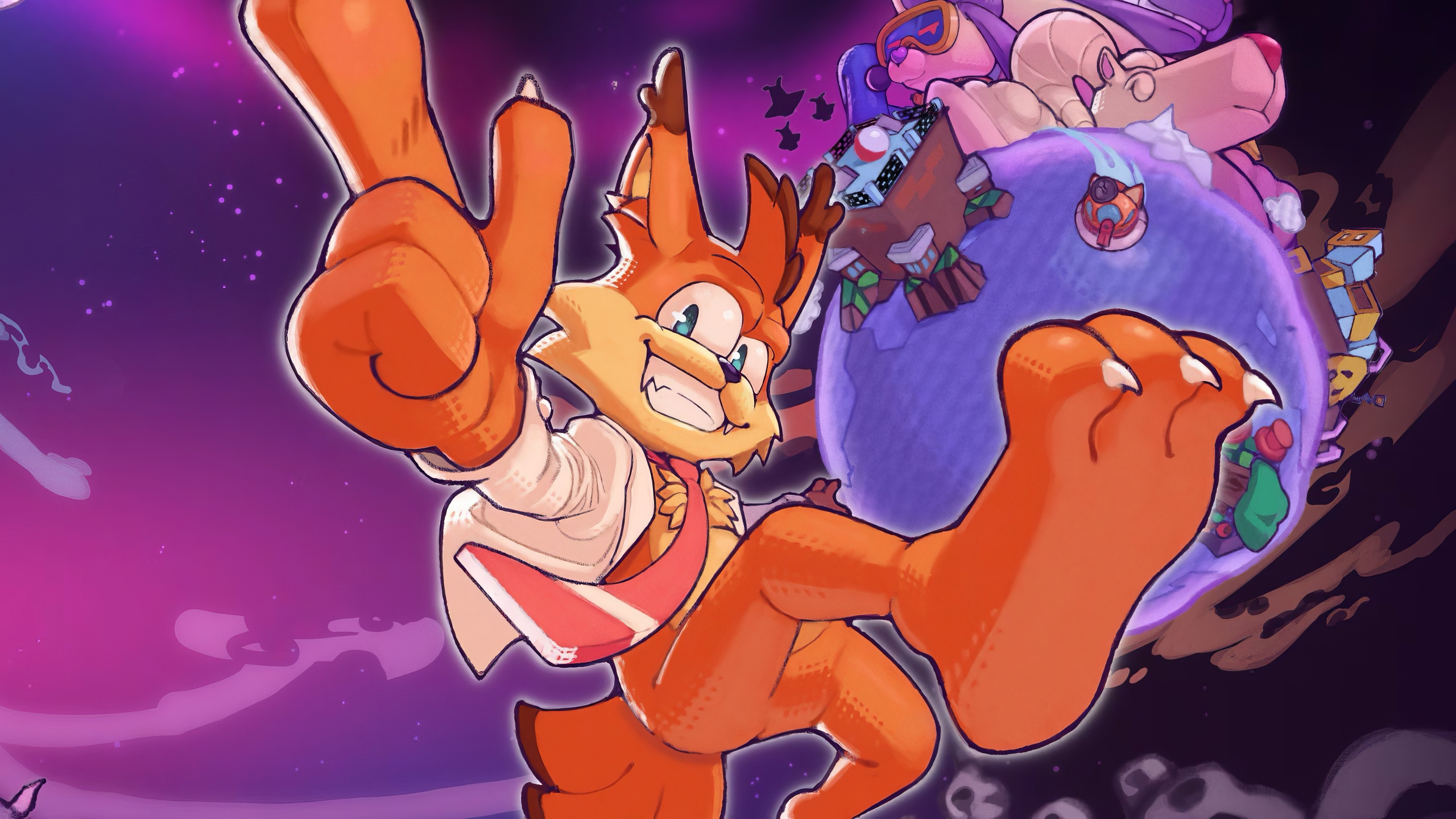 Illustration of Bubsy 4D: Pawsome Edition